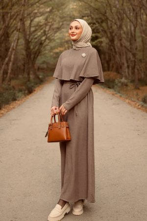 Meloniy Kumaş 2`Li Elbise 5403