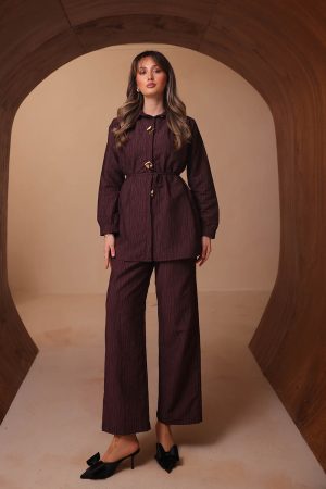 Düğme Detaylı Yağmur Takım 2704