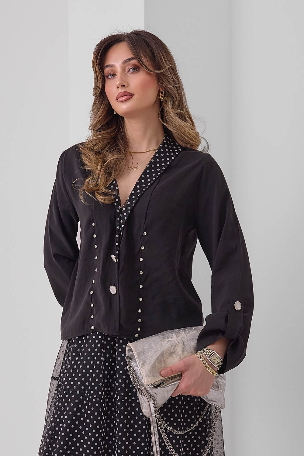 Tül Puantiye Modal Takım 8108 - Görsel 2