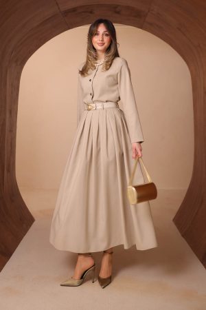 Ceketli Poliviskon Etek Takım 2688