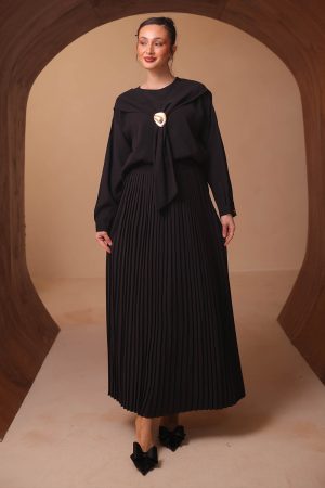 Omuz Bağlamalı Eteği Piliseli Diagonel Takım 2650