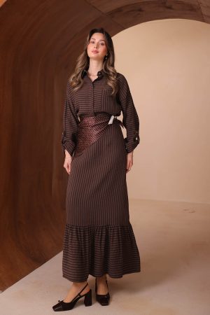 Çizgili Zara Modal Takım 8115