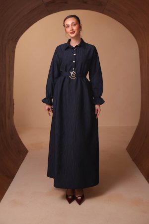 Broşlu Yağmur Elbise 2705