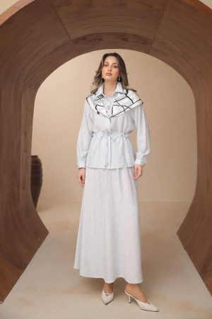 Jakar Şal Desenli Takım 8149