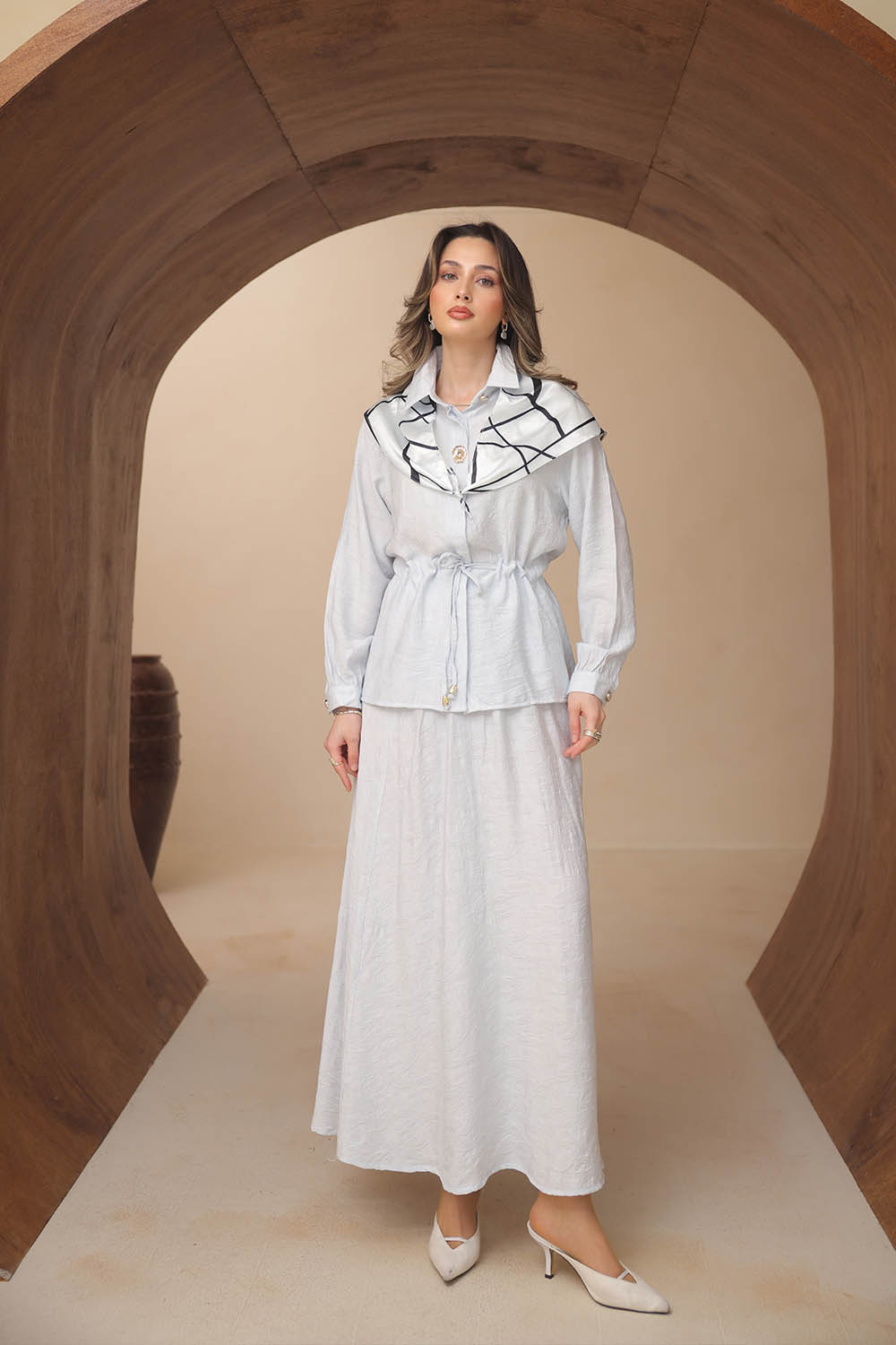 Jakar Şal Desenli Takım 8149