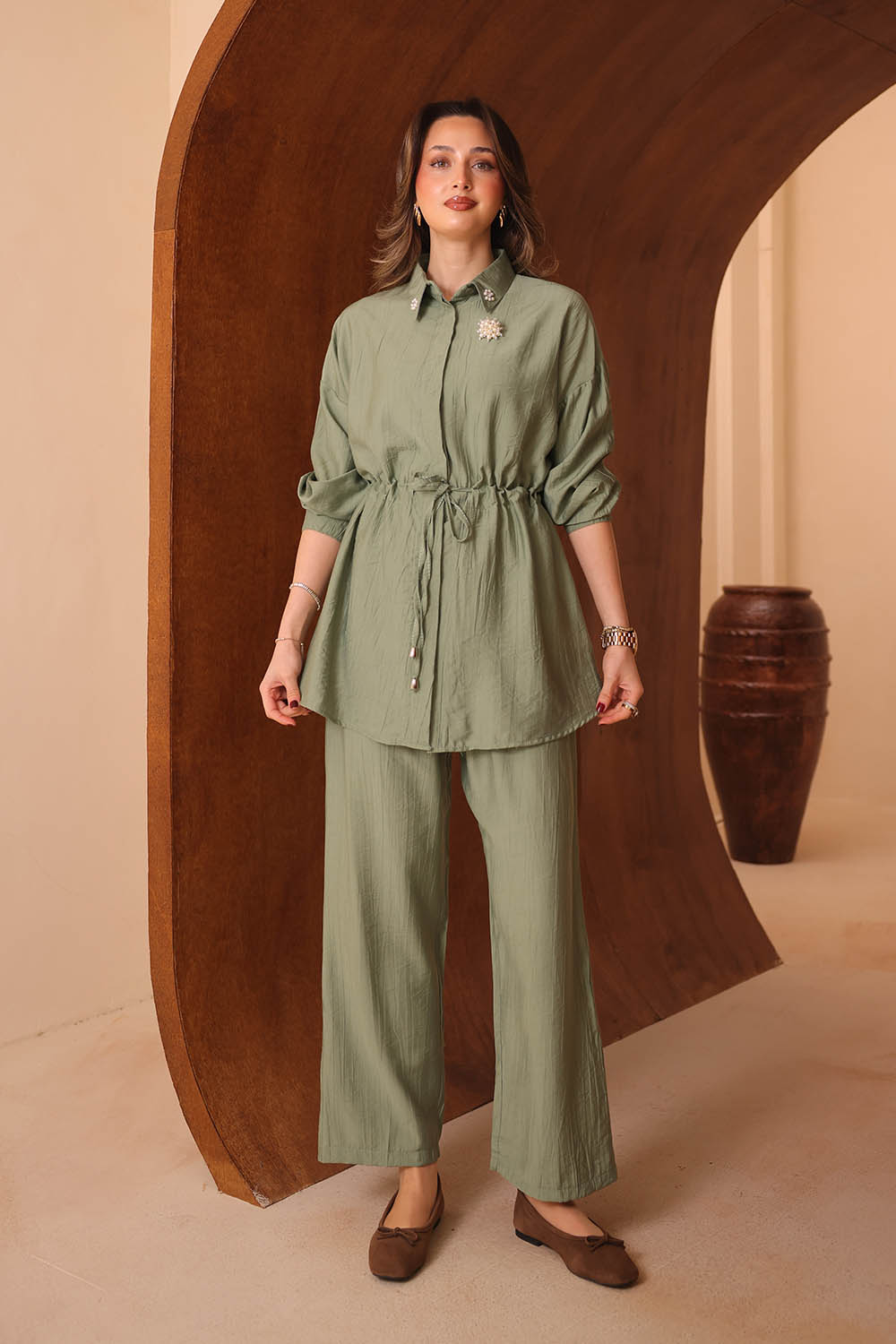 Broşlu Çilek Takım 7159