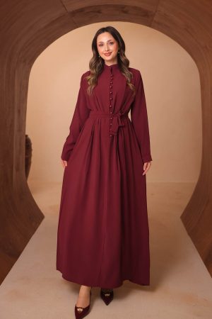 Kemerli Modal Elbise 8158